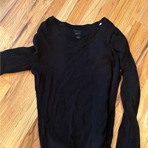 Black V-Neck Sweater